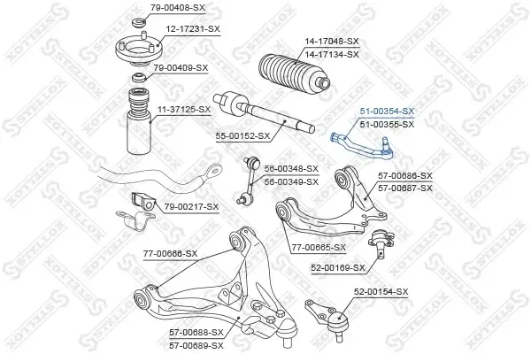 Рулевые наконечники STELLOX 51-00354-SX