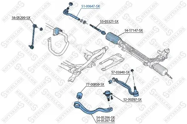 Рулевые наконечники STELLOX 51-00647-SX