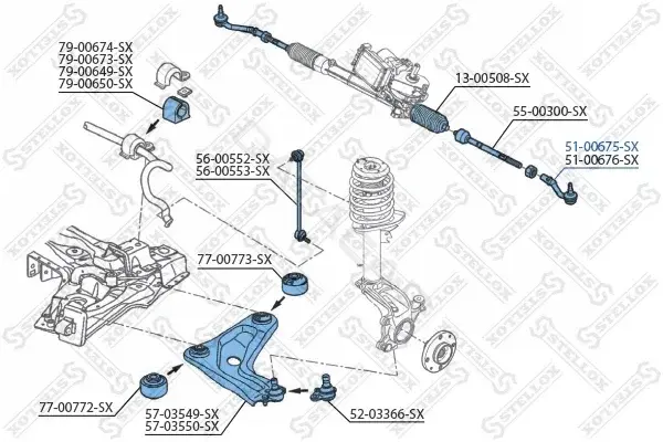 Рулевые наконечники STELLOX 51-00675-SX