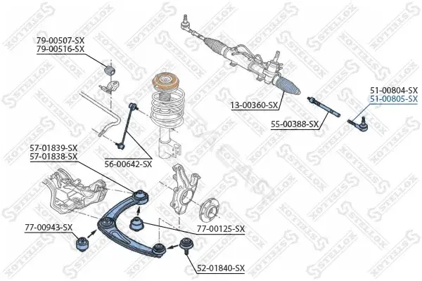 Рулевые наконечники STELLOX 51-00805-SX
