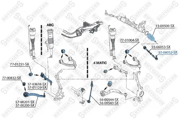 Рулевые наконечники STELLOX 51-06052-SX