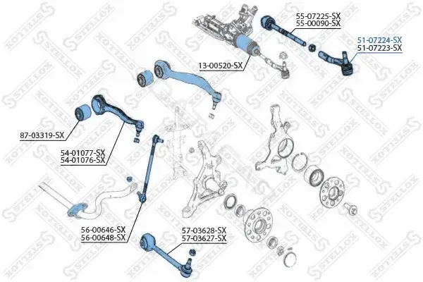 Рулевые наконечники STELLOX 51-07224-SX