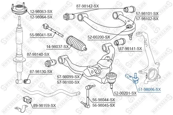 Рулевые наконечники STELLOX 51-98066-SX