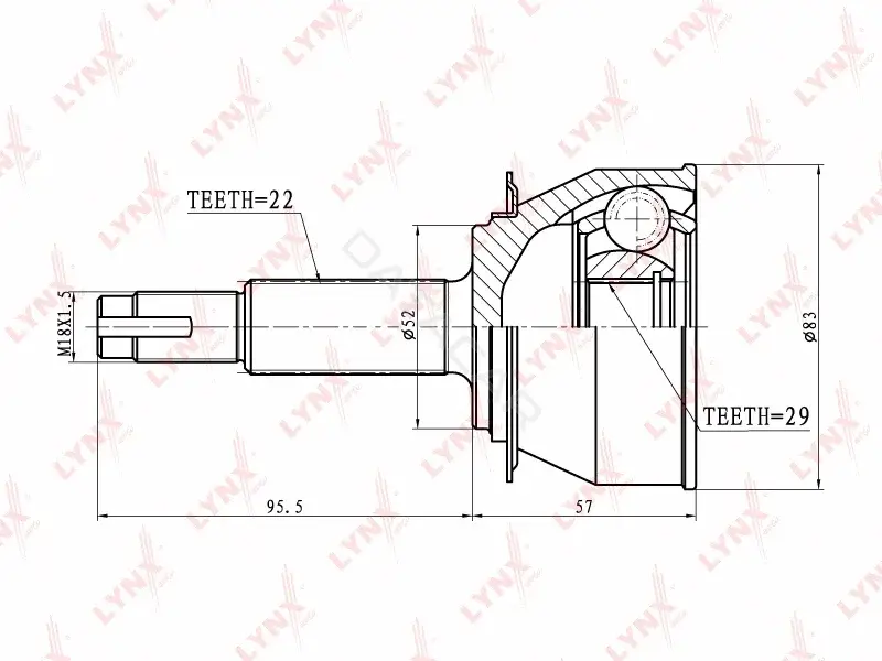 Шрус LYNXAUTO CO-1803