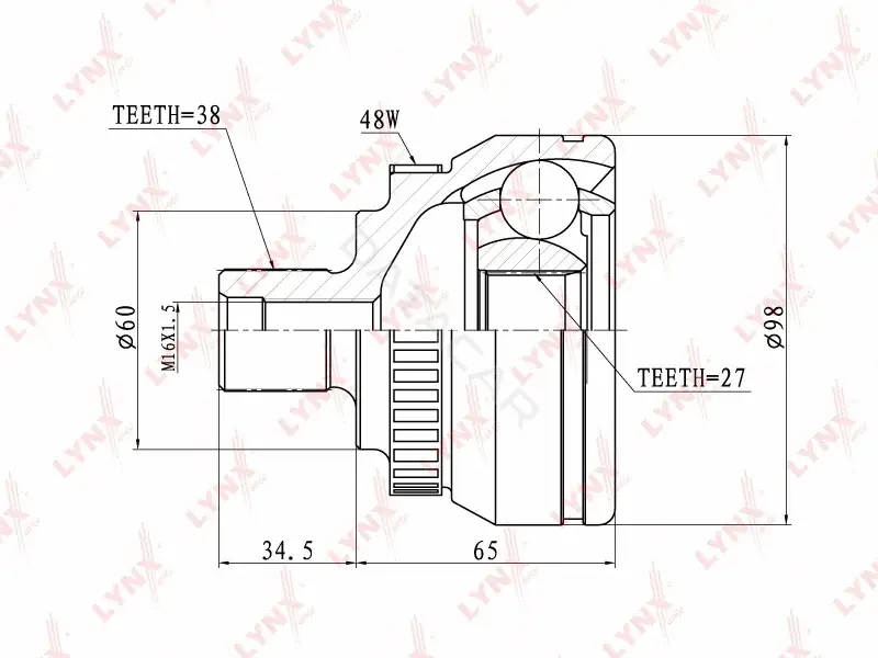 Шрус LYNXAUTO CO-3020A