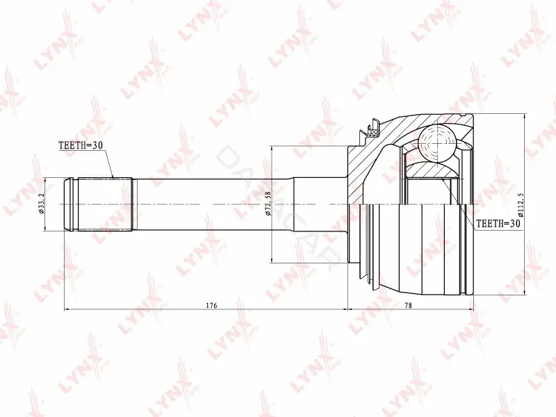 Шрус LYNXAUTO CO-7532