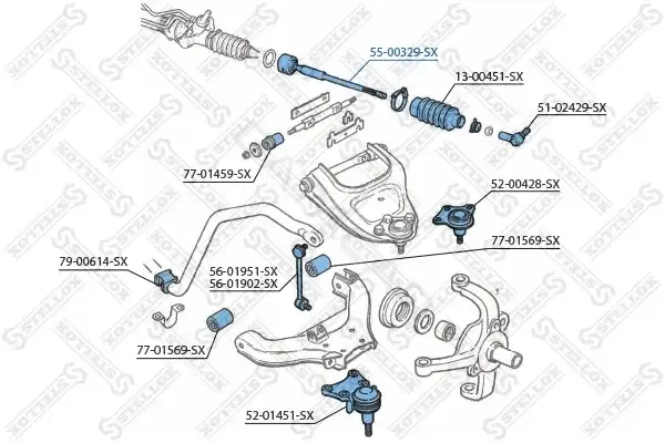 Рулевая тяга STELLOX 55-00329-SX
