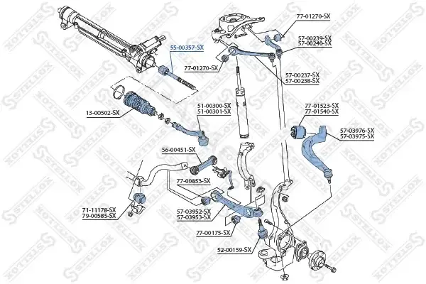 Рулевая тяга STELLOX 55-00357-SX