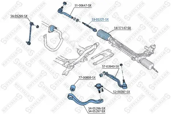 Рулевая тяга STELLOX 55-05321-SX