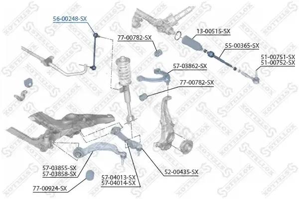 Стойки стабилизатора STELLOX 56-00248-SX