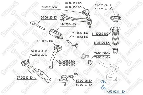 Стойки стабилизатора STELLOX 56-00311-SX