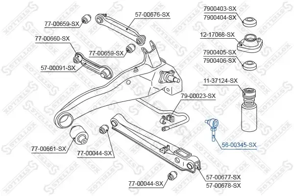 Стойки стабилизатора STELLOX 56-00345-SX
