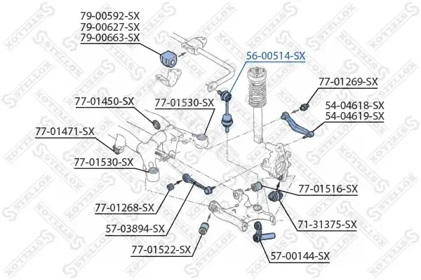 Стойки стабилизатора STELLOX 56-00514-SX