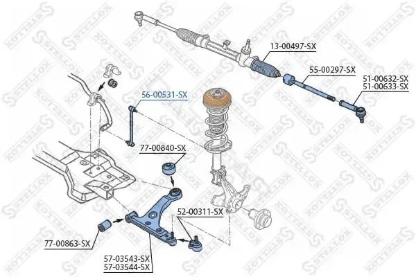 Стойки стабилизатора STELLOX 56-00531-SX