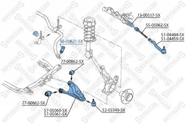 Стойки стабилизатора STELLOX 56-00621-SX