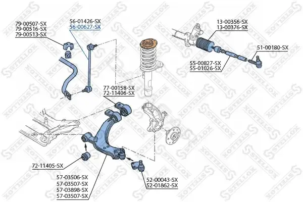 Стойки стабилизатора STELLOX 56-00627-SX