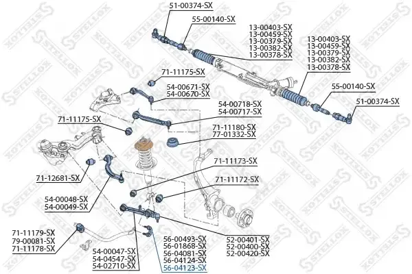 Стойки стабилизатора STELLOX 56-04123-SX
