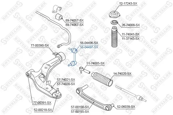 Стойки стабилизатора STELLOX 56-04497-SX