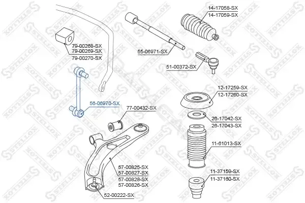 Стойки стабилизатора STELLOX 56-06970-SX