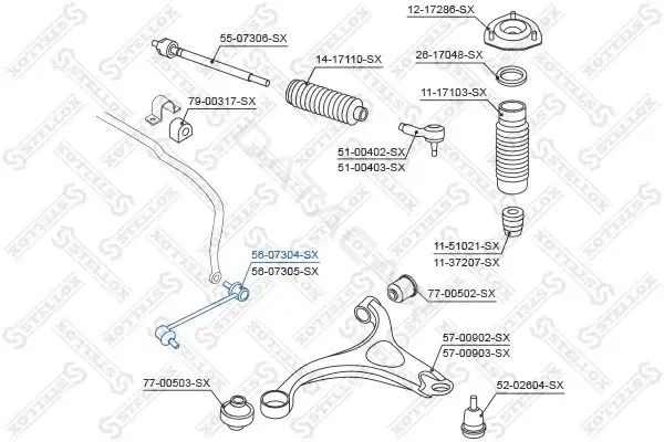 Стойки стабилизатора STELLOX 56-07304-SX