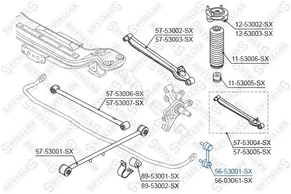Стойки стабилизатора STELLOX 56-53001-SX