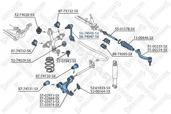 Стойки стабилизатора STELLOX 56-74048-SX