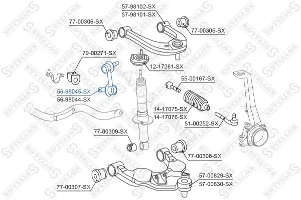 Стойки стабилизатора STELLOX 56-98045-SX