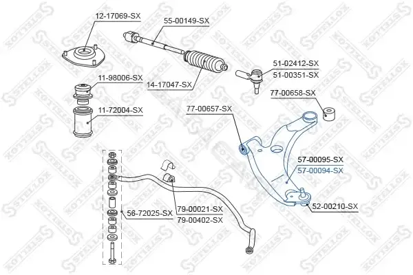 Рычаги STELLOX 57-00094-SX