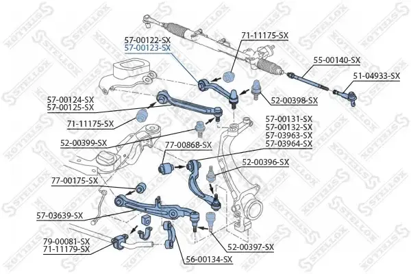 Рычаги STELLOX 57-00123-SX