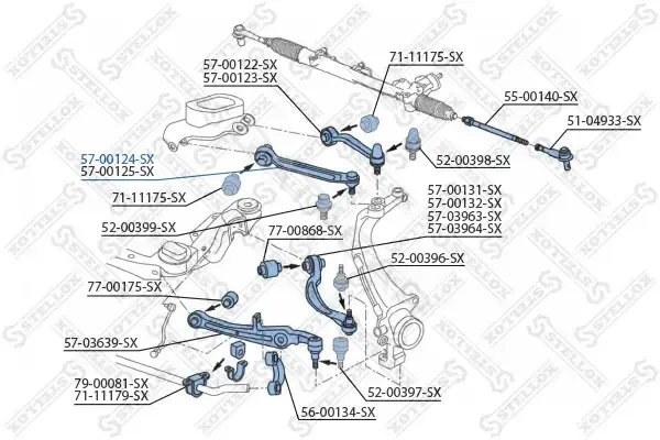 Рычаги STELLOX 57-00124-SX