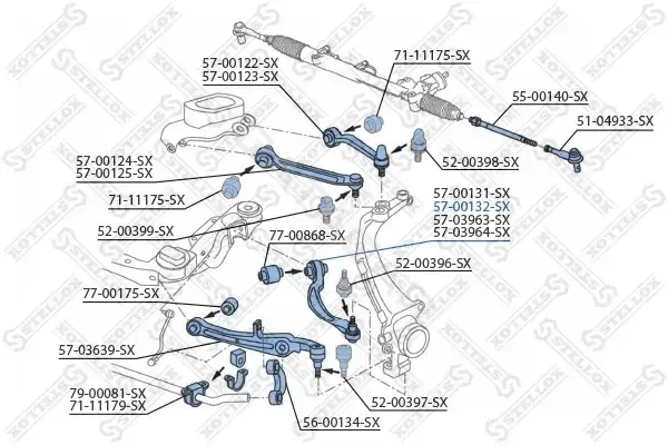 Рычаги STELLOX 57-00132-SX