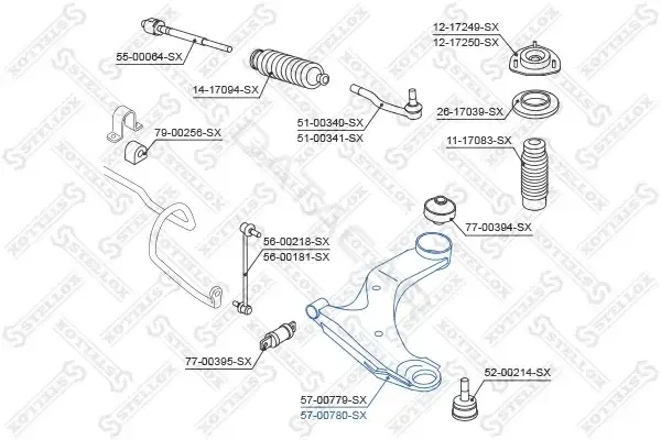 Рычаги STELLOX 57-00780-SX