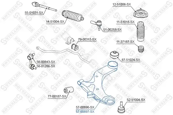 Рычаги STELLOX 57-00897-SX