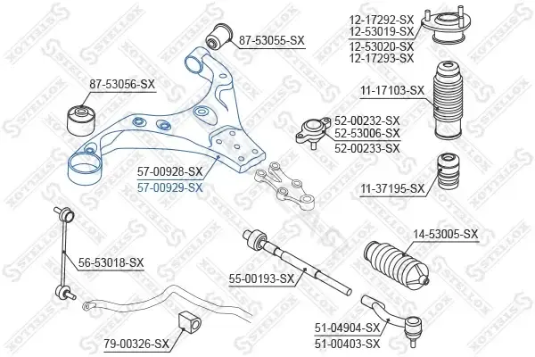 Рычаги STELLOX 57-00929-SX