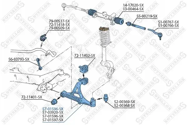 Рычаги STELLOX 57-01596-SX