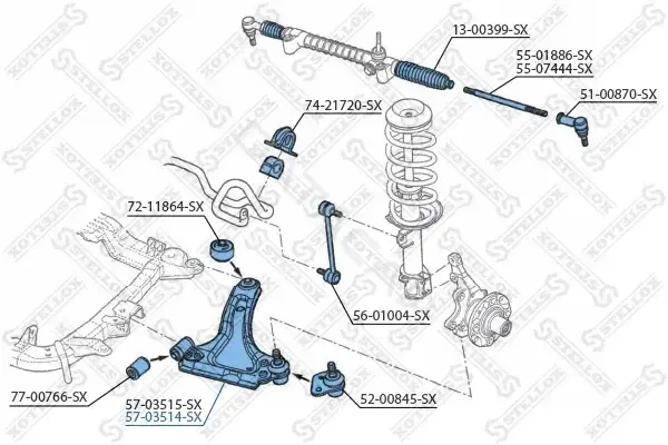 Рычаги STELLOX 57-03514-SX