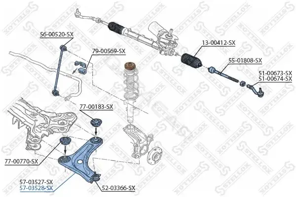 Рычаги STELLOX 57-03528-SX