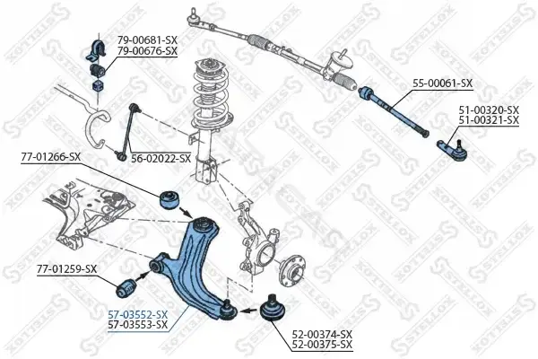 Рычаги STELLOX 57-03552-SX