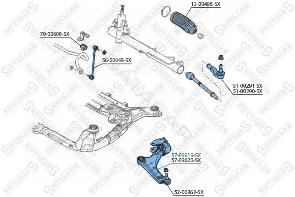 Рычаги STELLOX 57-03619-SX