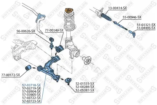 Рычаги STELLOX 57-03718-SX