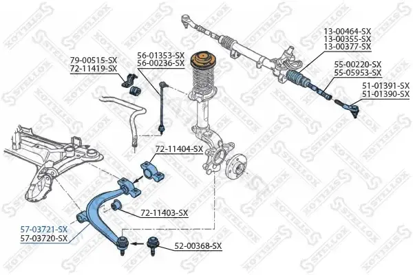Рычаги STELLOX 57-03721-SX