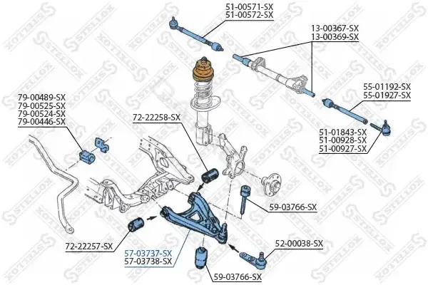 Рычаги STELLOX 57-03737-SX