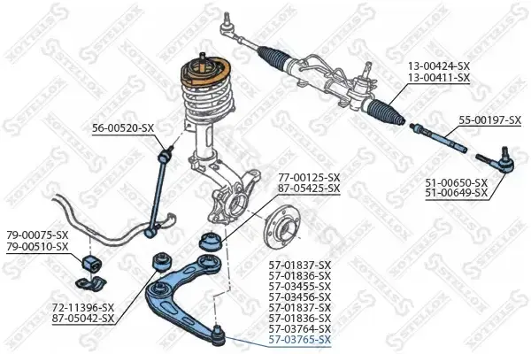 Рычаги STELLOX 57-03765-SX