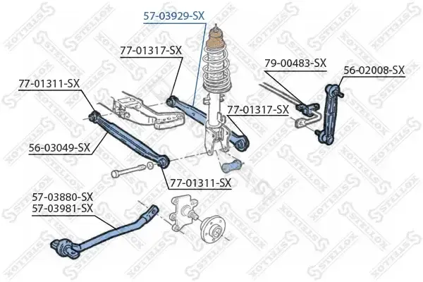 Рычаги STELLOX 57-03929-SX