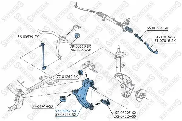 Рычаги STELLOX 57-03957-SX