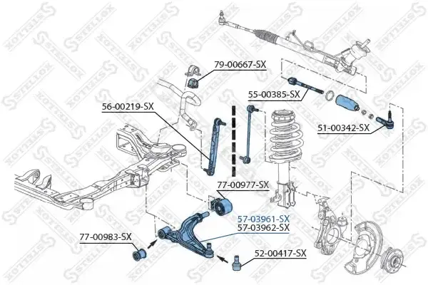 Рычаги STELLOX 57-03961-SX
