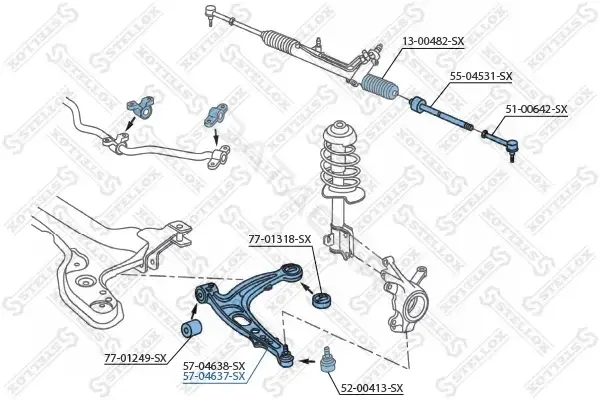 Рычаги STELLOX 57-04637-SX