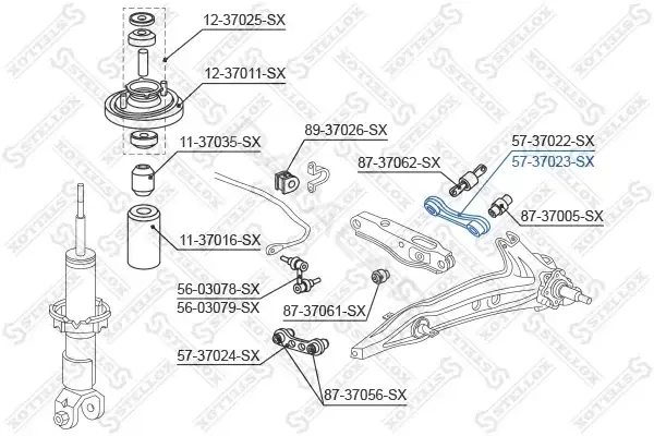 Рычаги STELLOX 57-37023-SX