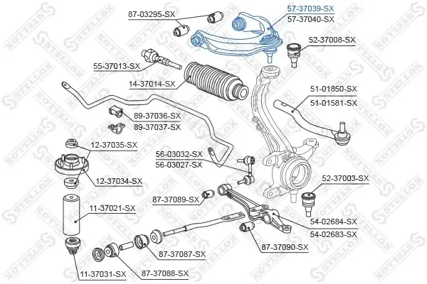 Рычаги STELLOX 57-37039-SX