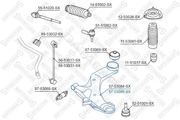 Рычаги STELLOX 57-53085-SX